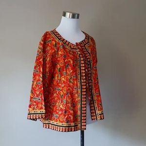 S / Singapore / Blouse / Cotton / Red/Orange